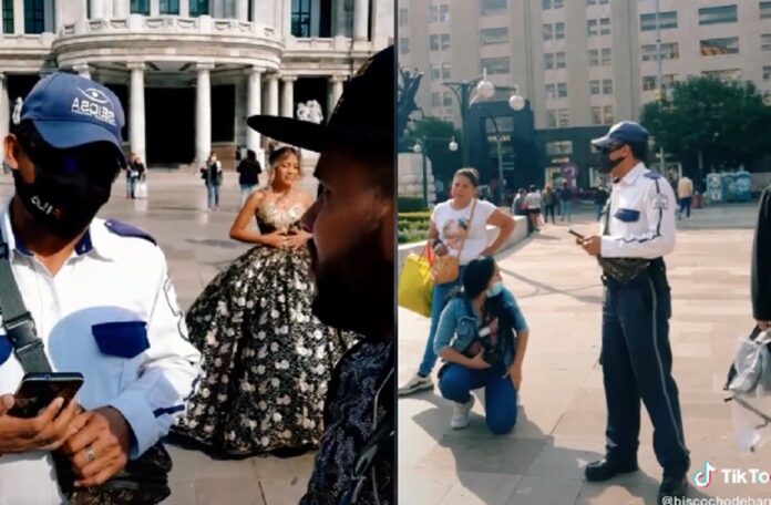 Guardias prohíben a quinceañera sesión de fotos en Bellas Artes