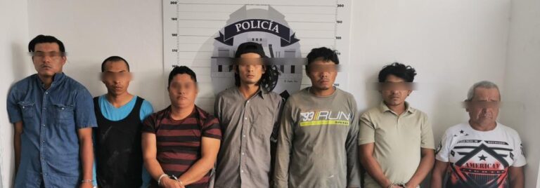 Capturan a siete en portación de droga y armas en la Supermanzana 110 de Cancún￼