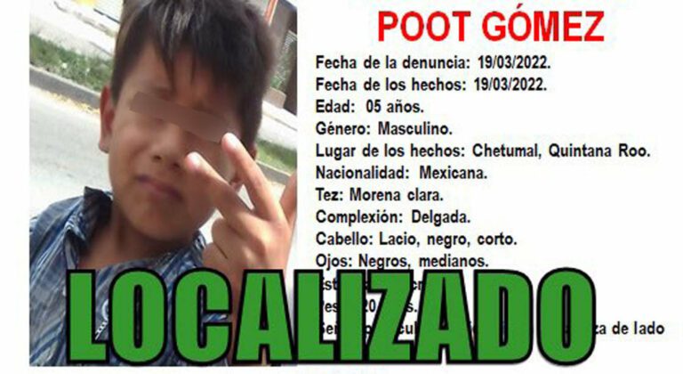 Localizan con vida a Angelito en Yucatán, había desaparecido en Chetumal