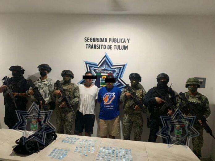 Detienen a cuatro narcomenudistas en zona costera de Tulum