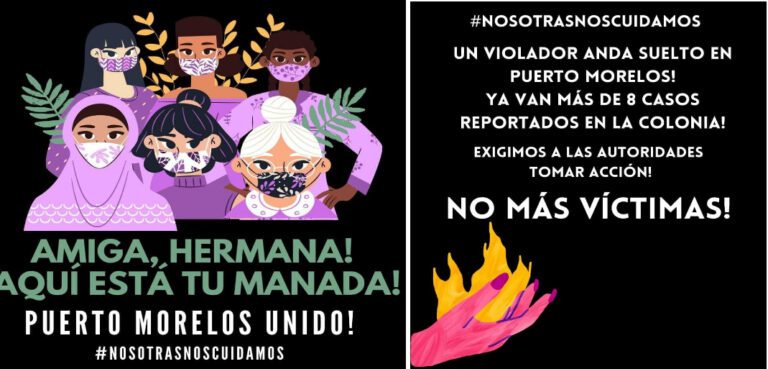 Denuncian feministas supuesto violador serial en Puerto Morelo
