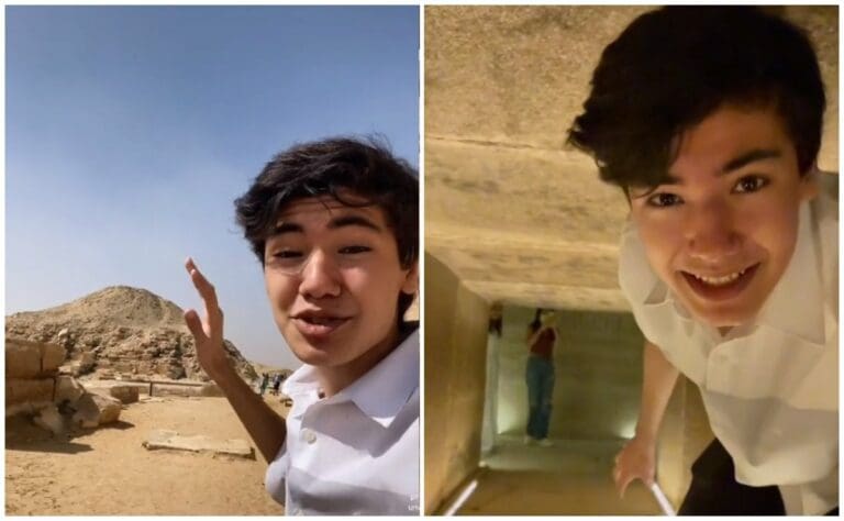 Tiktoker viraliza jeroglíficos egipcios dentro de una de las pirámides