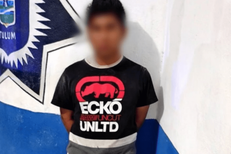 Detienen a presunto asaltante armado en Tulum