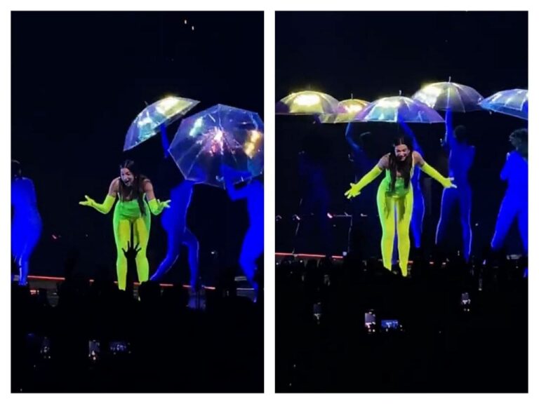Dua Lipa perdió su micrófono en concierto y la acusan de hacer playback