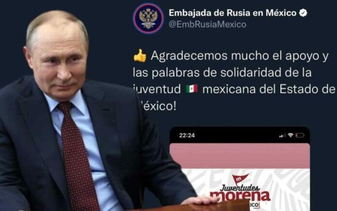 Polémica causó la declaración de jóvenes de Morena, quienes respaldaron tanto la invasión rusa como al presidente, Vladimir Putin. Foto: Aristegui Noticias