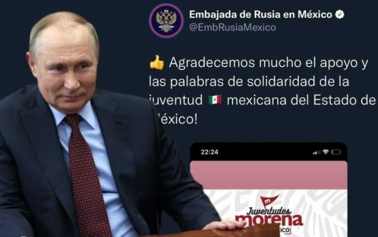 Polémica causó la declaración de jóvenes de Morena, quienes respaldaron tanto la invasión rusa como al presidente, Vladimir Putin. Foto: Aristegui Noticias