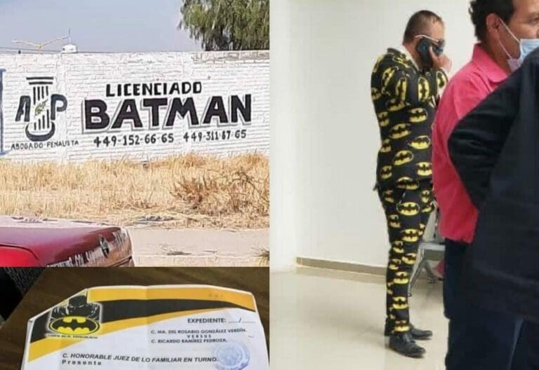 Se hace llamar el Licenciado Batman. Y al parecer es un abogado que se ha hecho famoso por eso en Aguascalientes. ¿Qué tal? Foto: Redes sociales