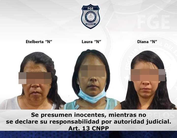 Detienen a tres mujeres y un hombre por atraco a policías en Morelos