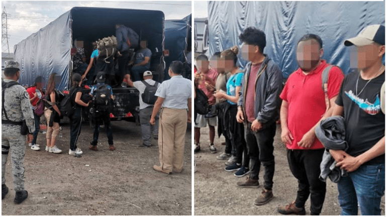 Aseguran a más 300 migrantes en la autopista Puebla-Orizaba