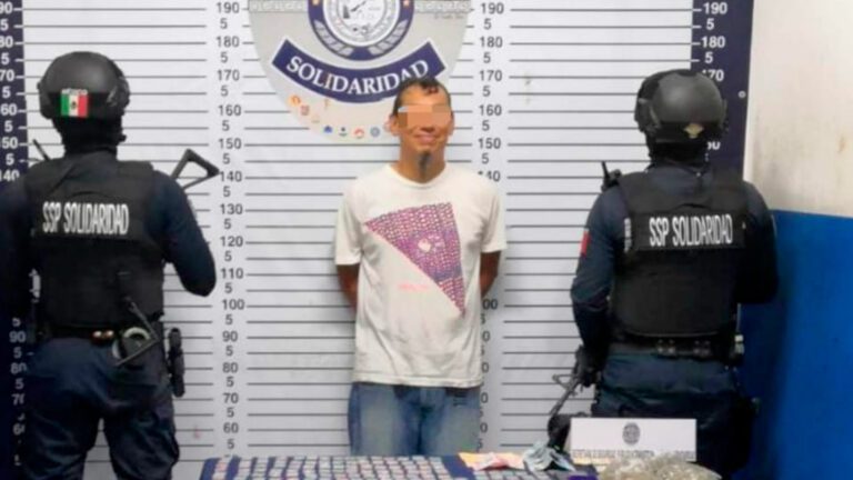 Capturan sujeto con mas de 380 dosis de diversos tipos de narcóticos en Playa del Carmen