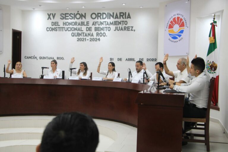Se Lleva a cabo XV Sesión Ordinaria de cabildo en Benito Juárez