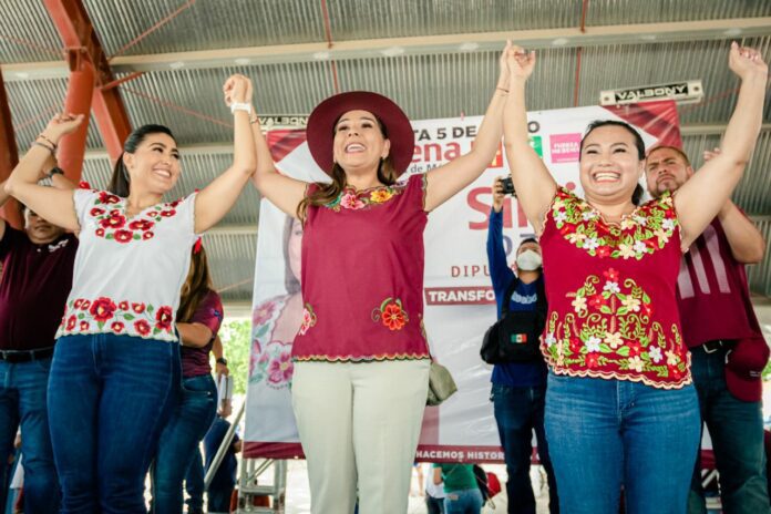 Junto a Mara Lezama, Silvia Dzul inicia defensa de la 4T en la zona maya de Quintana Roo