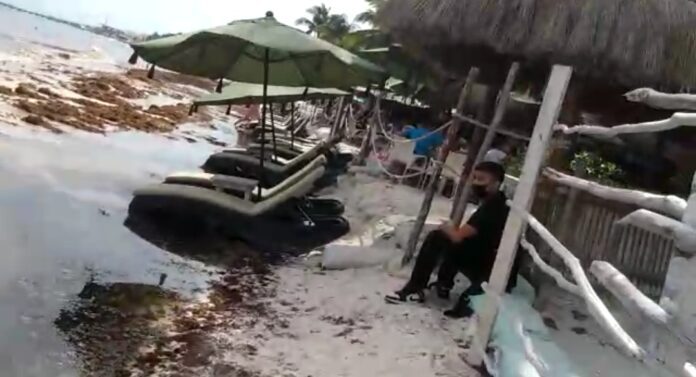 Playa del Carmen: Erosión, sargazo y restaurantes limitan el paso por las playas