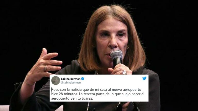 Sabina Berman asegura que hizo 28 minutos de su casa al AIFA