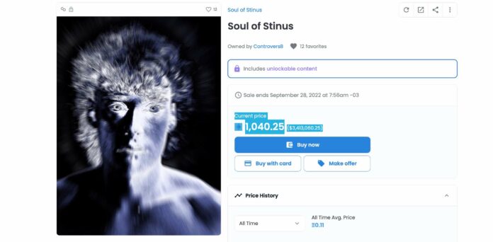 Subasta su alma como un NFT y precio supera más de tres millones de dólares