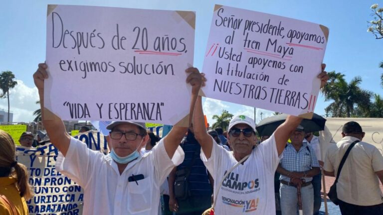 Exigen productores de zonas rurales de Solidaridad que Sedatu otorgue los títulos de sus tierras
