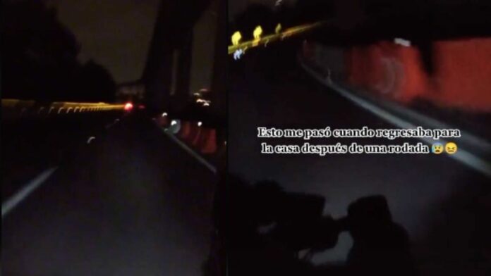 Video: Motociclista graba espeluznante grito de 