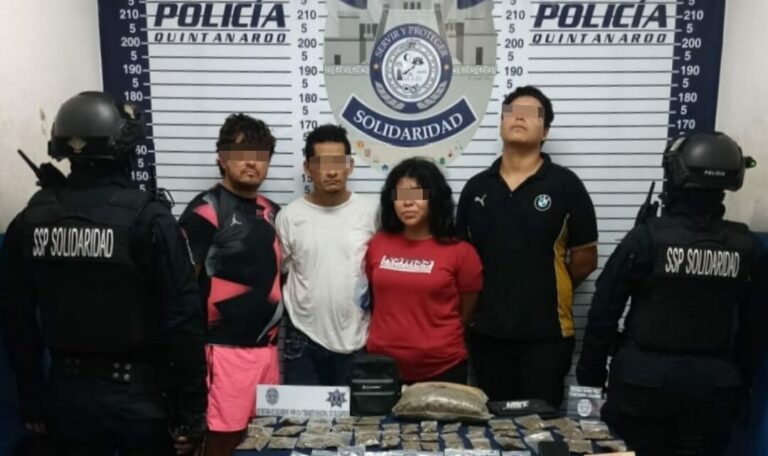 Emprendedores y ecologistas: los detienen con más de 150 dosis de droga en bolsitas ecológicas en Playa del Carmen