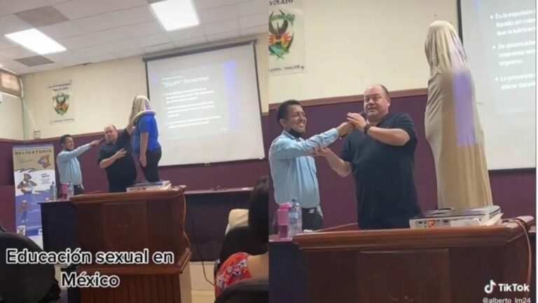 VIDEO: profesor de México viste a alumno de ‘condón’ en una clase de educación sexual