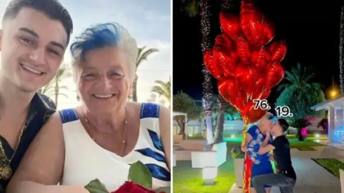 Joven de 19 años le propone matrimonio a su novia de 76 años y su historia se hace viral