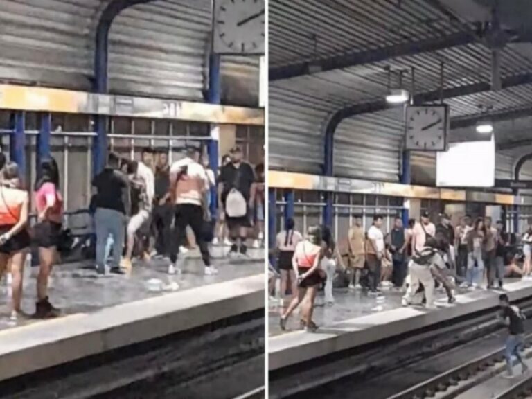 Jóvenes protagonizan pelea en estación del metro de NL