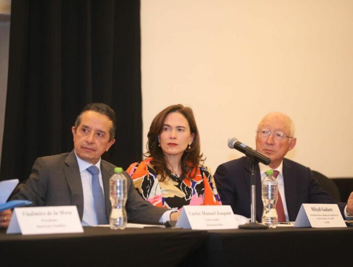 Quintana Roo destaca la franca recuperación turística en el Quinto Encuentro de Gobernadores con la Embajada Norteamericana