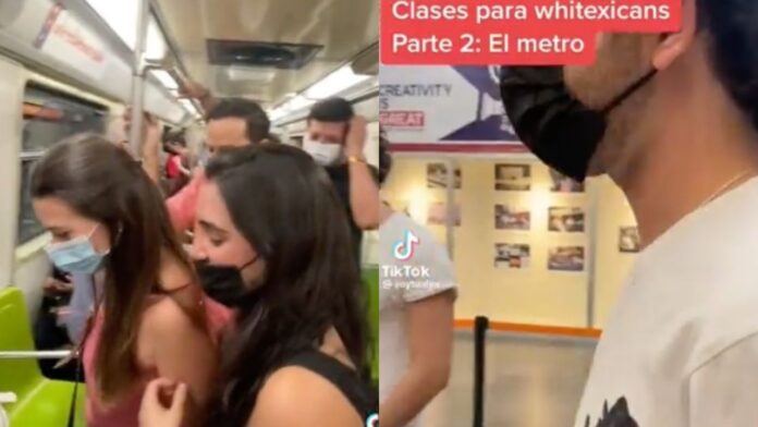 “Whitexicans” publican en TikTok tutorial para viajar en metro