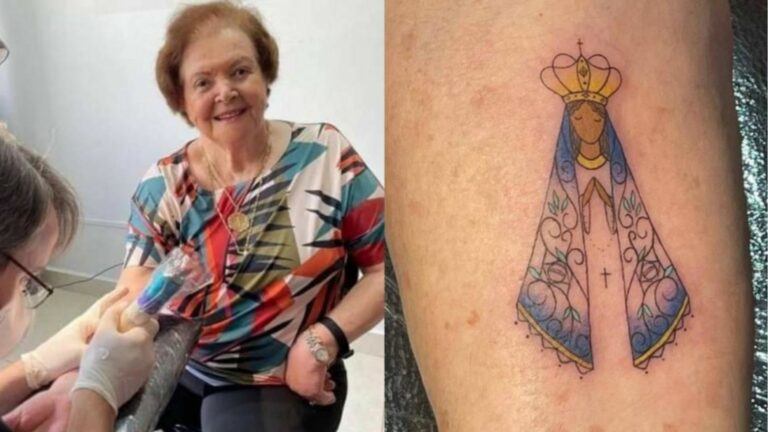 Abuela de 91 años se tatúa luego de que su nieto entrara a medicina