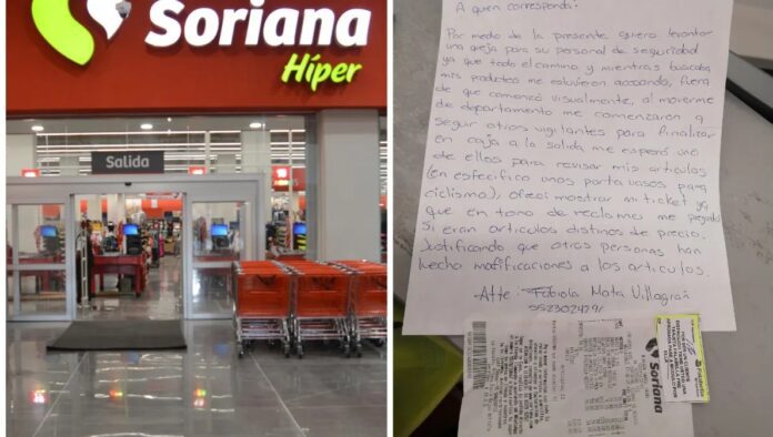 Mujer envía carta a Soriana: No pudo terminar sus compras porque la vigilaron todo el tiempo