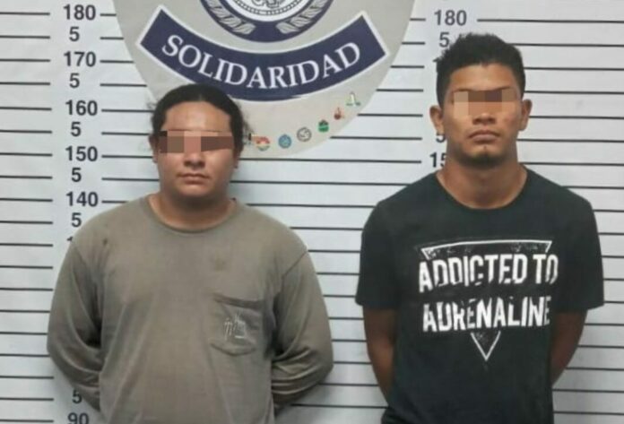 Dos sujetos en Playa del Carmen fueron capturados con posesión de cocaína