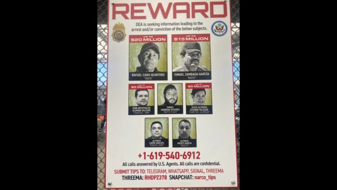 DEA va por el Cártel de Sinaloa, lanzan campaña con millonarias recompensas