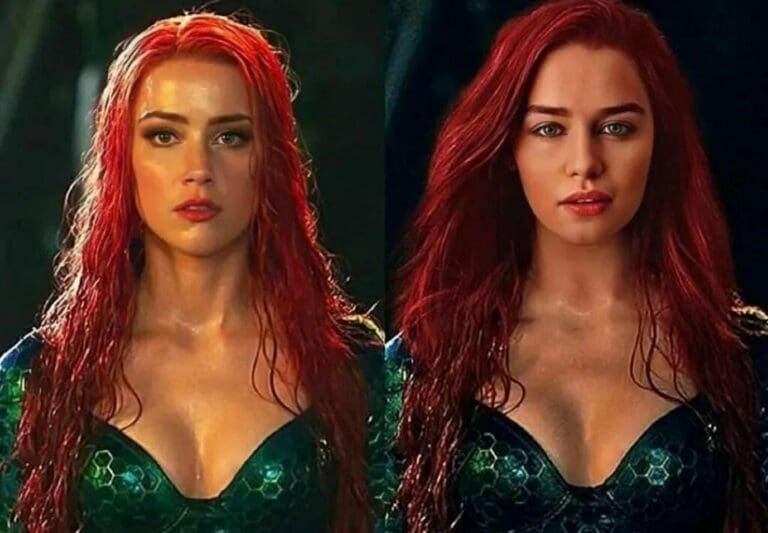 Los fans piden que Amber Heard quede fuera por completo de Aquaman 2; su solución es que la sustituya Emilia Clarke. ¿Qué tal? Foto: Redes sociales