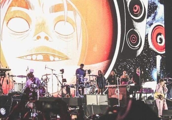 Gorillaz dio un gran concierto en Querétaro este sábado; algo que llamó la atención fue un caso de aparente abuso policiaco. Foto: Redes sociales