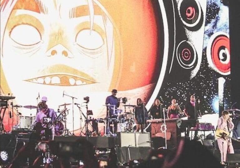 Gorillaz dio un gran concierto en Querétaro este sábado; algo que llamó la atención fue un caso de aparente abuso policiaco. Foto: Redes sociales