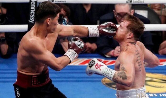 El mexicano Saúl Canelo Álvarez fue derrotado por segunda vez en su carrera; esta vez le venció el peleador ruso Dmitry Bivol. Foto: Redes sociales