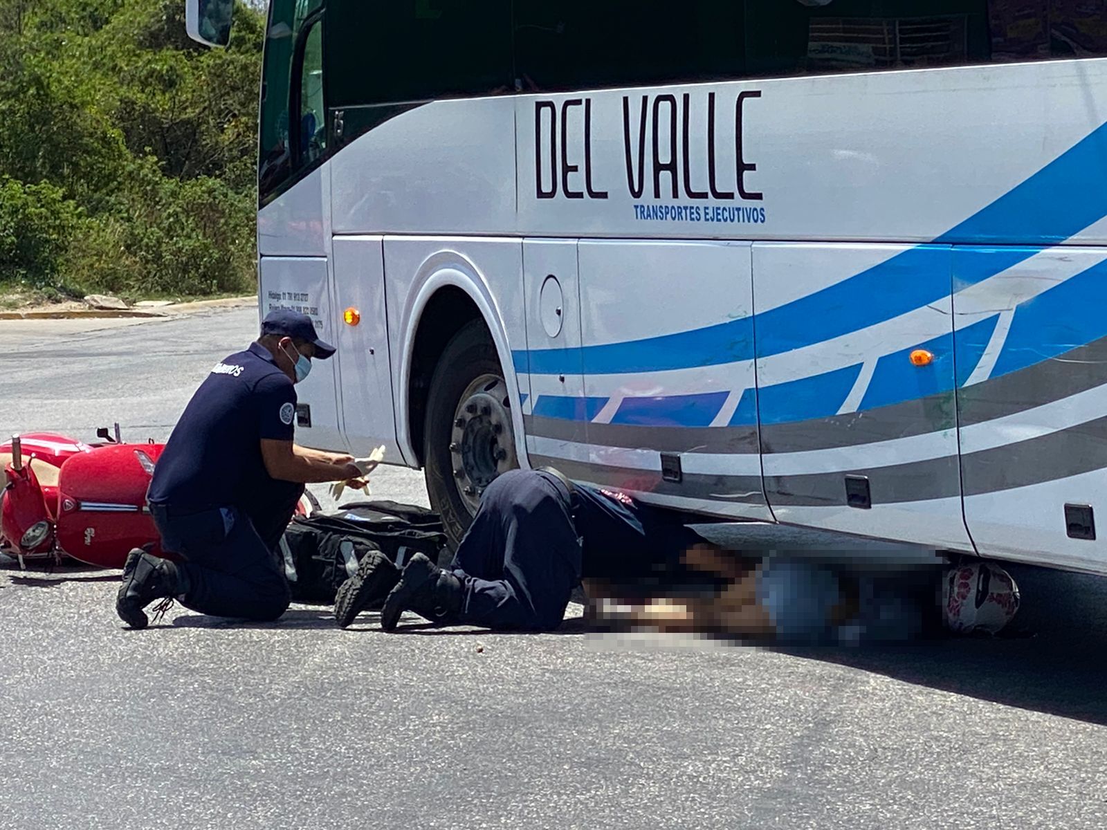 Muere mujer atropellada por autobús en Playa del Carmen