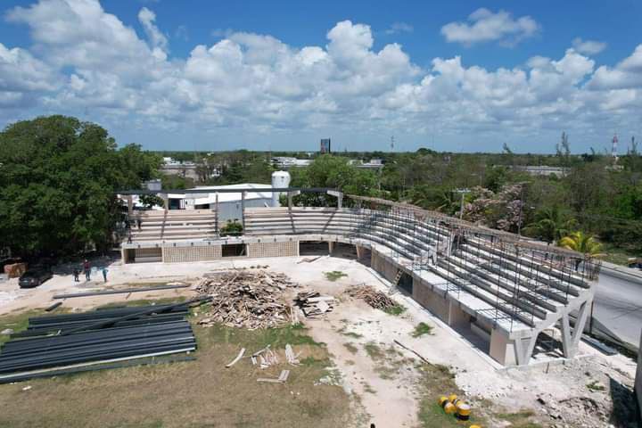 Unidad Deportiva Pescadores avanza en su construcción con el Programa de Mejoramiento Urbano
