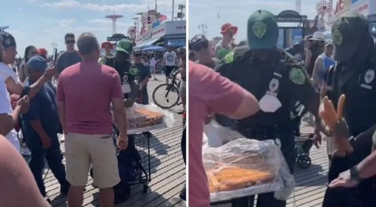 Video: Policías tiran churros a vendedor y y personas reúnen dinero para que recupere lo que perdió