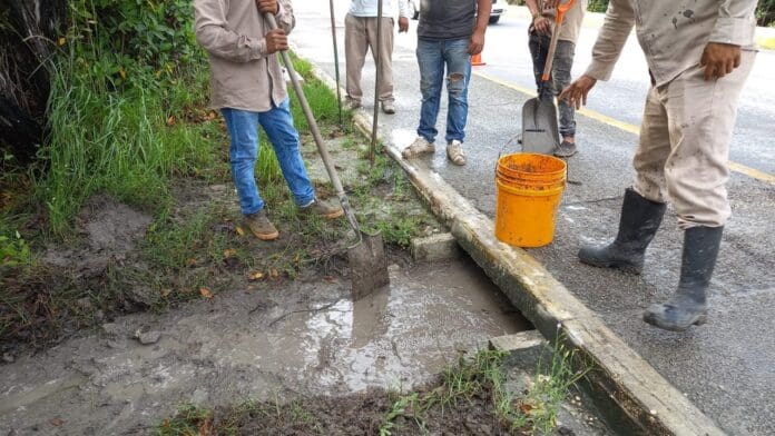 BRIGADAS DE SERVICIOS PÚBLICOS REDOBLAN ACCIONES DE LIMPIEZA EN PUERTO MORELOS 