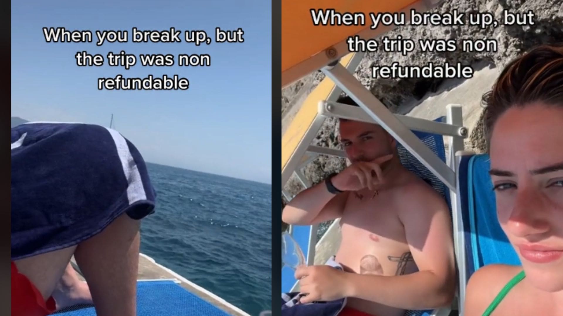 Expareja se van juntos de vacaciones porque el viaje no era reembolsable