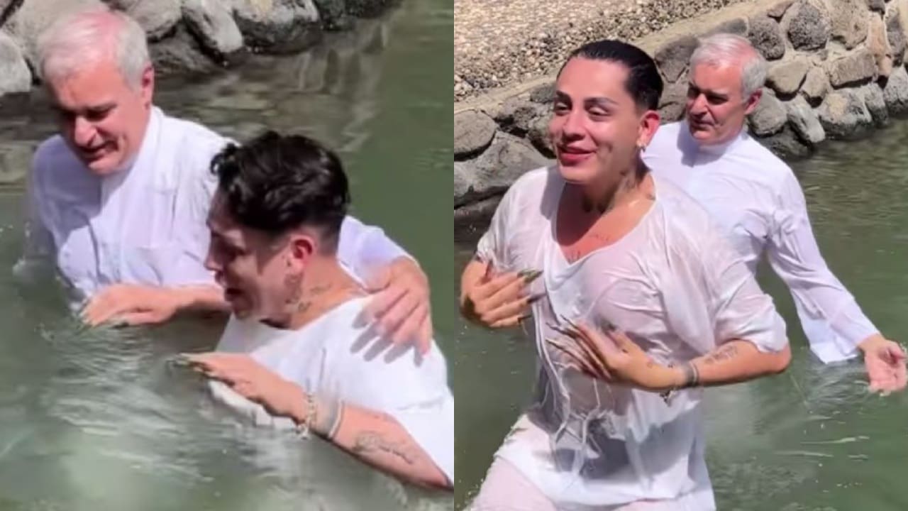 Kunno presumió bautismo en las mismas aguas que Jesucristo y desató comentarios homofóbicos