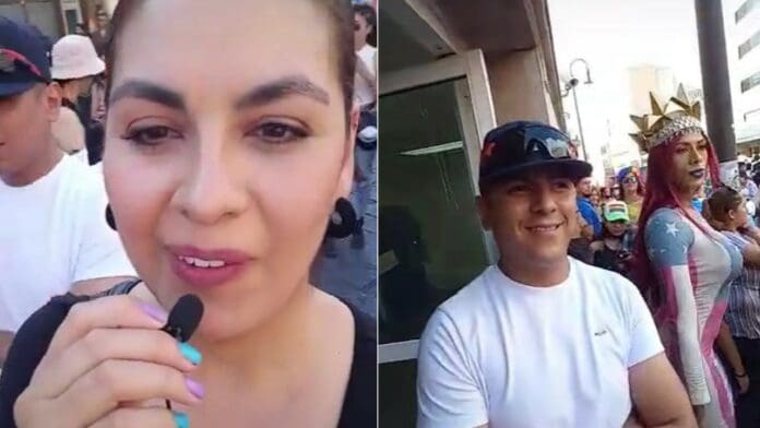 Mujer lleva a esposo homofóbico a marcha del Orgullo Gay