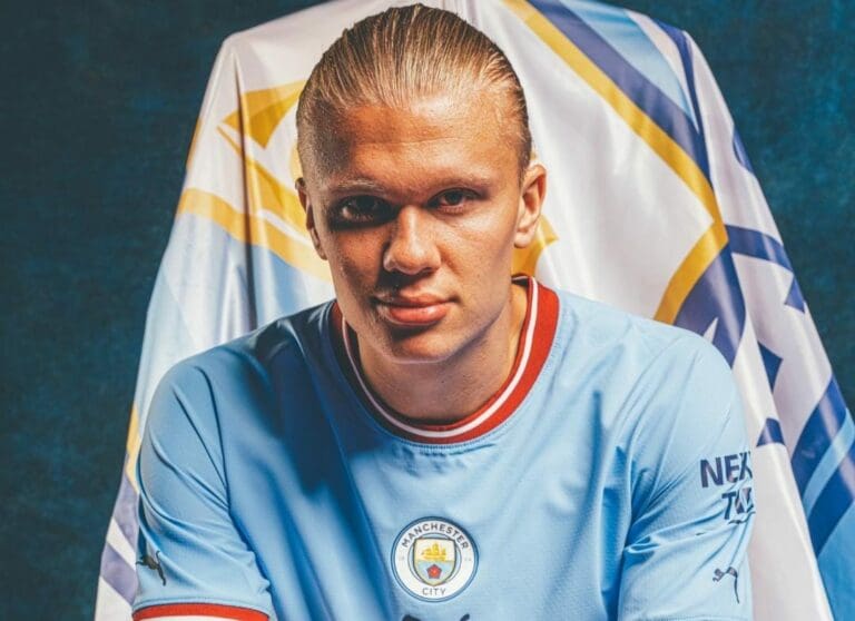 El delantero Erling Haaland ha sido presentado oficialmente como nuevo jugador del Manchester City de Inglaterra. ¿Qué tal? Foto: Redes de Erling Haaland