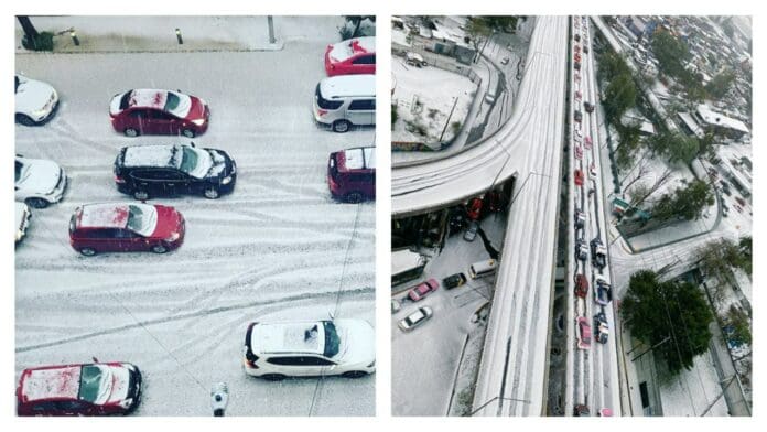 Fuerte granizada hoy en CDMX cubrió de blanco amplias zonas de la capital