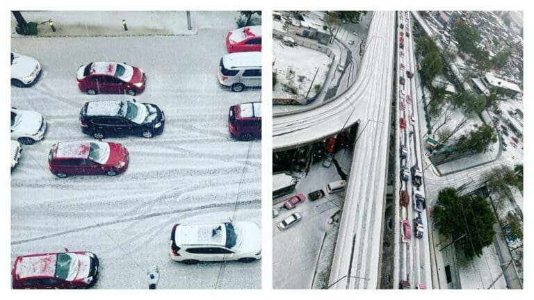 Video: fuerte granizada hoy en CDMX cubrió de blanco amplias zonas de la capital