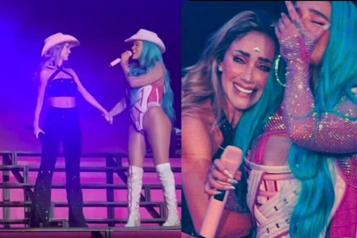 Anahí y Karol G sorprenden a los fans al cantar juntas 