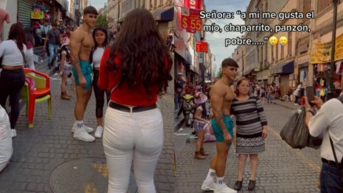 Mujer se niega a tomarse foto con modelo en la calle porque prefiere a su marido