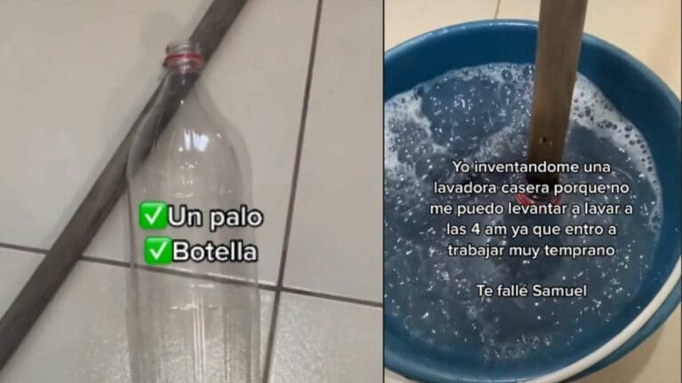 Joven crea "lavadora" casera en Nuevo León