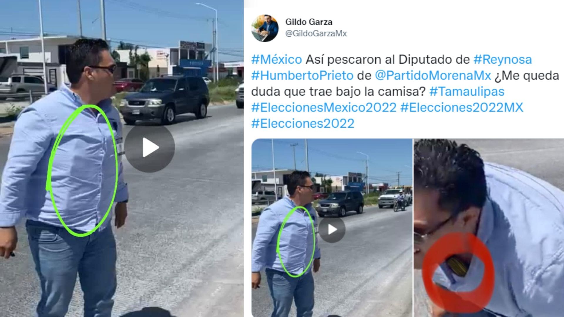 Video: Acusan a diputado de Morena en Tamaulipas de llevar "fajos de billetes" debajo de la camisa