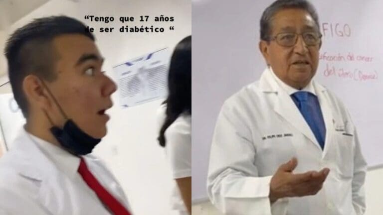 Alumnos regalan pastel de cumpleaños a su maestro y resulta ser diabético